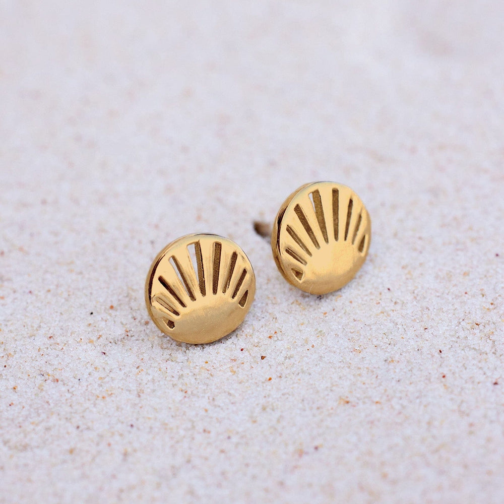 Cutout Sunburst Stud Earrings 1