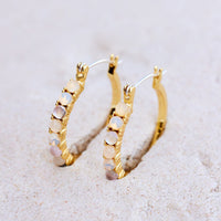 Ombre Stone Hoop Earrings