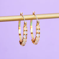 Ombre Stone Hoop Earrings Gallery Thumbnail