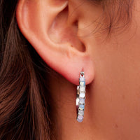 Ombre Stone Hoop Earrings Gallery Thumbnail