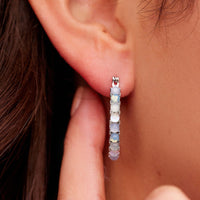 Ombre Stone Hoop Earrings Gallery Thumbnail