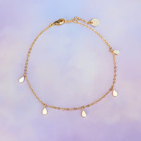 Teardrop Charm Chain Anklet Gallery Thumbnail