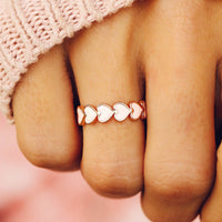 Love Hearts Band Ring Gallery Thumbnail