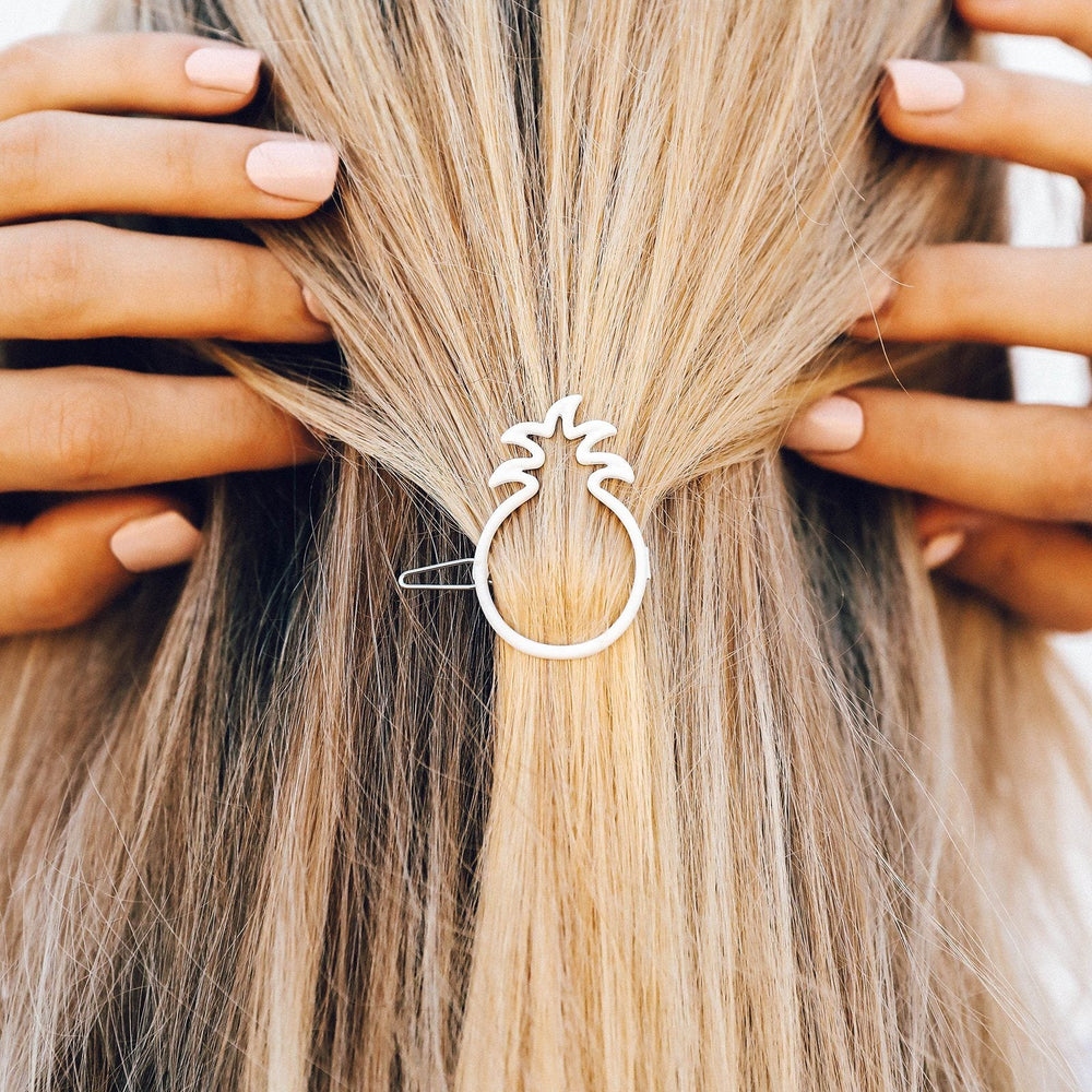 Enamel Pineapple Hair Barrette 6