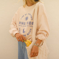 Live by the Sun Oversized Crew Fleece Gallery Thumbnail