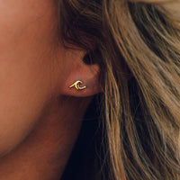 Wave Stud Earrings Gallery Thumbnail