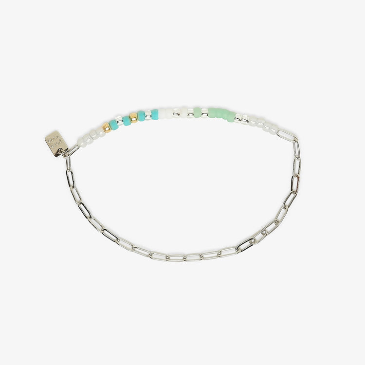 Seabright Stretch Bead & Chain Bracelet